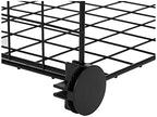 Amazon Basics 6 Cube Wire Grid Storage Organizer, Stackable Cubes, Cubby Bookcase, Display Shelf, 14" D x 14" W x 14" H, Black - color: Black