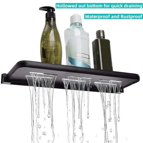 DEAYOU 2 Pack Folding Wall Shelf for Bathroom, 90° Fold Up Floating Shelf, Wall Mounted Drop Down Metal Shelves for RV, Campers, Laundry Room, Toilet Room, Kitchen, Waterproof, Space Saving, 15.7"
