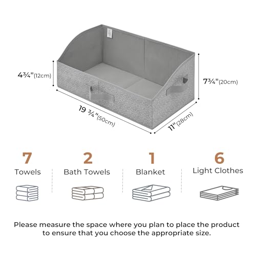GRANNY SAYS Purse Organizer for Closet, Trapezoid Storage Bins, Closet Shelf Organizer, Storage Baskets for Shelves, Fabric Clothing Organizer, Closet Organizers and Storage, Gray, 3-Pack - color: Ash Gray, size: 19¾"L x 11"W x 7¾"H