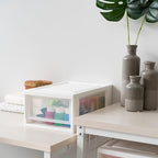 IRIS USA 6 Qt. Plastic Drawer Storage Organizer Stacking Drawers, 2-Pack, Stackable Unit with Sliding Drawer for Bedroom Kitchen Under Sink Pantry Craft Room Bathroom Dorm Office, White - size: 6 Qt., style: 2 Pack