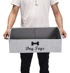 Morezi Dog Toy Basket - Organize Pet Toys, Blankets, Leashes, Chews in Living Room, Playroom, Closet, Shelf - Grey - color: Grey