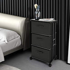 MAX Houser Dresser Storage with 3 Drawers, Fabric Dresser Tower, Vertical Storage Unit for Bedroom, Closet, Office, Black - color: Black5