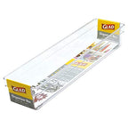 Glad Plastic Drawer Storage Tray – Heavy Duty Organizer Bin for Home, Kitchen, Bath, Bedroom, Office | Non-Slip Feet, 13" x 3.25", Clear - size: 13x3 (Pack of 1)