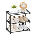 Autonomier 3 Tier Extra Small Shoe Rack (16.3" Wide), Narrow Stackable Shoe Shelf for Kids Toddler Adult, Lightweight Shoe Rack Stand for Closet Dorm Storage Organizer, Front Door Entrance, Entryway - size: 3-Tier