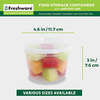 Freshware [240 Pack] 16 oz Food Storage Containers with Lids, Plastic Containers, Freezer Safe | Meal Prep | Stackable | Leakproof | BPA Free, Clear - size: 16 oz - 240-Sets