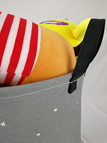 KUNRO Kids Laundry Hamper Clothes Gift Basket Storage Laundry Baskets Organizer Bin with Handles for Nursery Room (Grey Unicorn) - color: Grey Unicorn