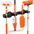 Magnetic Broom Holder Rack,Strong Magnetic Mount Mop Holder 4 Racks for Cleaning Tools,Non-slip Magnetic Tool Holder Broom Hooks for Camper Garage Kitchen - style: 4 Slot Magnetic Mop Holder