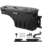 VEVOR Truck Bed Storage Box, Compatible with Chevrolet Silverado 1500 GMC Sierra 1500 2019-2020 R, Waterproof ABS Wheel Well Tool Box with Lockable Lid, 6.6 Gal/25 L Toolbox, Passenger Side, Black - size: Passenger Side, style: Chevrolet Silverado