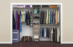 ClosetMaid SuiteSymphony Closet Organizer with Shelves and 2 Drawers, 16-Inch-Natural Gray - color: Natural Gray, style: Closet Organizer w/Shelves, 2-Drawers