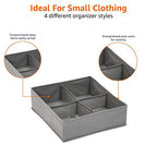 Amazon Basics Dresser Drawer Storage Organizer for Undergarments, Set of 4, Gray | Set of 4 - size: Set of 4