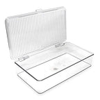 Isaac Jacobs Small Stackable Organizer Bin (10.75” x 6.5” x 2.4”) w Hinged Lid Clear Storage Box Home Office School Fridge Bathroom Kitchen Pantry Container BPAFree Food Safe (Small Clear) (Pack of 2) - size: Small (Pack of 2)