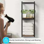 Towel Racks for Bathroom, 2 Tier Wall-Mounted Towel Rack, Home Decor Shelf, Space-Saving Organizer Rack for Household, Bathroom, and Bedroom