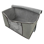 4 Pack Foldable Large Storage Bags 28 x 20 x 12 (L x W x H) inch for Comforter Quilt Blanket Clothes with Clear Window & Handles - Easy to Fit King Size Comforter Set - Closet Under Bed Organizer - size: Extra Large (Horizontal), style: Set of 4