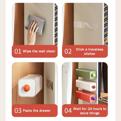 OULIGET Dishwasher Pods Storage Container,Hanging Storage Drawer for Detergent,Wall Kitchen Sink Cabinet Door Holder Storing for Laundry Pods Packaged Food Candy