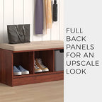 ClosetMaid 1570 Cubeicals 3-Cube Storage Bench, Espresso with Tan Cushion - color: Espresso With Tan Cushion