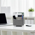 UnionBasic Rotating Desk Organizer, 360 Desk Spinning Caddy, Desktop TV Guide/Mail/Media/Remote Controller Holder Organizer, Barry Grey - color: Barry Grey