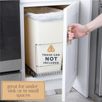 HOLDN’ STORAGE Pull-Out Cabinet Trash Can Organizer, Fits 9 Gal/35 Qt Bins, Heavy-Duty Chrome Frame, Soft-Close Slide, Adaptable Mounting Options, Fits 12”+ Cabinet Opening, Bin Not Included