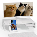 Heymaster Ergonomic Monitor Stand Riser, Laptop Stand Foldable Muti-Angle Adjustable Portable Foldable Stand with Heat-Vent Compatible with MacBook, Air, Pro, Surface Laptop (9-17 inches) (White) - color: White