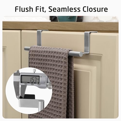 KES Over The Cabinet Door Towel Rack, Kitchen Towel Holder, Over The Cabinet Door Kitchen Towel Bar SUS304 Stainless Steel 2 Pack Brushed Finish, KTH200S26-2-P2 - color: Brushed Finish