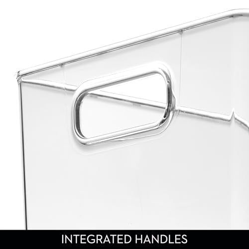 iDesign Storage Bins with Handles - Organizer Bins for Kitchen, Pantry, Bathroom, or Home Office - Set of 2 - Clear - style: Pack of 2