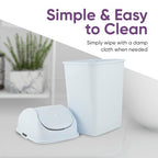 Superio Medium Trash Can with Lid 4.5 Gallon Plastic Swing Top Garbage Can Slim Waste Bin for Under Sink/Cabinet, Laundry Room, Kitchen, Office, Bedroom, Bathroom, College Dorm, 18 Qt, White, 2 - size: 4.5 Gallon, style: 2 Pack