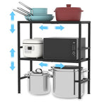 2-Tier Expandable Metal Storage Shelves, 150LBS Heavy Duty Shelving Units and Storage,Adjustable Utility Organization and Storage Shelf Rack For Kitchen Garage Laundry Bathroom Pantry Warehouse - size: 2 Tier：11.8"D x 28.3"W x 30.9"H