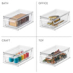 iDesign Stackable Kitchen Storage Drawer for Fridge, Pantry, Under-Sink, or Cabinet - Set of 2 - Clear - style: Pack of 2