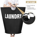 Maxsilan 160L XX-Large Laundry Basket, Freestanding Tall Clothes Hamper, Collapsible Laundry Bag, Black - color: Black, size: 160l