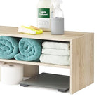 Whitmor Wood Stackable 2-Shelf Shoe Rack, White Oak, 24 inches - color: Light Brown, size: 24 INCH