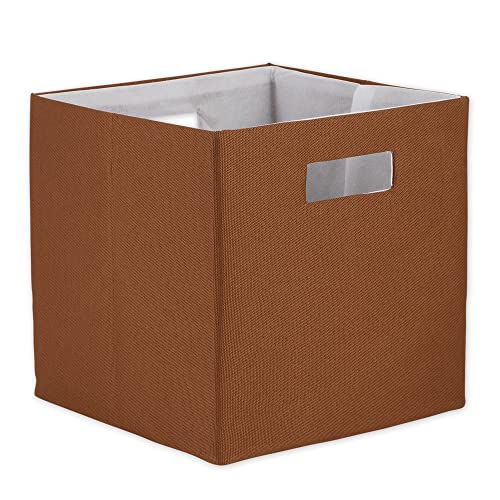 DII Collapsible Polyester Storage Cube, Solid, Lightweight and Durable, Large Square, 13x13x13, Cinnamon - color: Cinnamon, size: Large Square, 13x13x13"