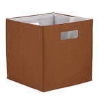DII Collapsible Polyester Storage Cube, Solid, Lightweight and Durable, Large Square, 13x13x13, Cinnamon - color: Cinnamon, size: Large Square, 13x13x13"