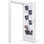 Over the Door Shoe Organizer [White/Clear] - size: 1 PK