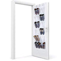 Over the Door 24 Pocket Shoe Organizer Hanging Rack with 3 Steel Hooks, Pack of 3, Breathable Mesh Back with Transparent PVC Pockets. For Closet Kitchen or Organizing Your Room. Space Saver - size: 3 PK