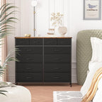 VASICAR Dresser for Bedroom with 12 Drawers, Tall Fabric Drawer Dresser, Compact Chest of Drawers for Closet, Nursery, Bedside, Living Room, Laundry, Entryway, Hallway - color: Rustic Black