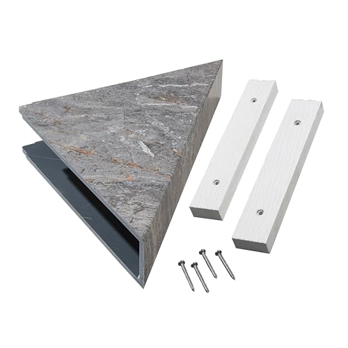 Palisade Vinyl Waterproof Corner Shower Shelf in Spanish Marble - color: Spanish Marble