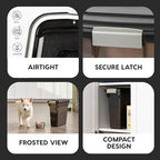 IRIS USA Dog Food Storage Container, Airtight Lid, Up to 13 Pounds Pet Food Storage, Versatile Pet Food Bin, Treats, BPA Free, Smoke - color: Smoke