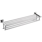 KOKOSIRI Bathroom Towel Rack Towel Holder 32 Inches Bath Towel Shelf with Double Towel Bars Wall Mounted, Polished Chrome Stainless Steel B6005CH-L32 - color: Polished Chrome, size: 32 Inch