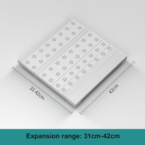 Expandable Closet Shelves Organizers, Heavy Duty Adjustable Wardrobe Tension Shelf Rod DIY Cabinet Holders Storage Rack Divider Separator for Kitchen Bathroom Bedroom Garage - color: Width 42cm, size: Length 31-42cm