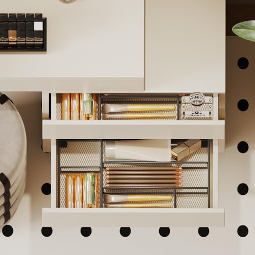 Desk Drawer Organizer Tray, Office Drawer Organizer, Workspace Organizers, Suitable for Tools, Pencils, Office Supplies Storage (Black) - color: Black