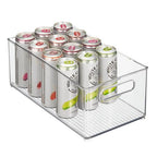 iDesign Kitchen Binz BPA-Free Plastic Deep Stackable Organizer with Handles - 8" x 6" x 14.5", Clear - style: Pack of 1