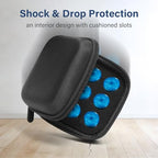 9 Slots Peptide Case, Insulin Vial Protector Fridge Holder Storage Case for Diabetics Standard 10ml U-100 Vials, Insulin Vial Organizer Bag Insulin Carrying Case with Wrist Strap (Black)