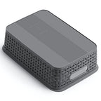 NETANY Plastic Storage Baskets - 8 Pack, Gray, Durable, Easy to Use, Flexible, Multi-Purpose, Ideal for Closets, Cabinets, Shelves, Countertops - color: Gray