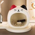 Cat Shaped Anti Slip Plastic Key Tray Lovely Organizer for Entryway Table, Easy to, for Hallways Bedrooms, 12.6x9.1x8.4in