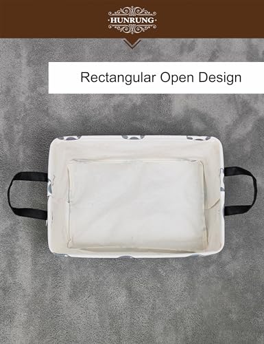 HUNRUNG Rectangle Storage Basket Cute Canvas Organizer Bin for Pet/Children Toys, Books, Clothes Perfect for Rooms/Playroom(REC-Color Mushroom) - color: REC-Color Mushroom