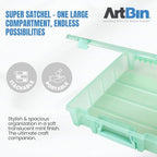 ArtBin 6955RJ Super Satchel 1-Compartment Box, Art & Craft Organizer, 1-Pack, Translucent Mint - color: Mint, size: 1 Pack