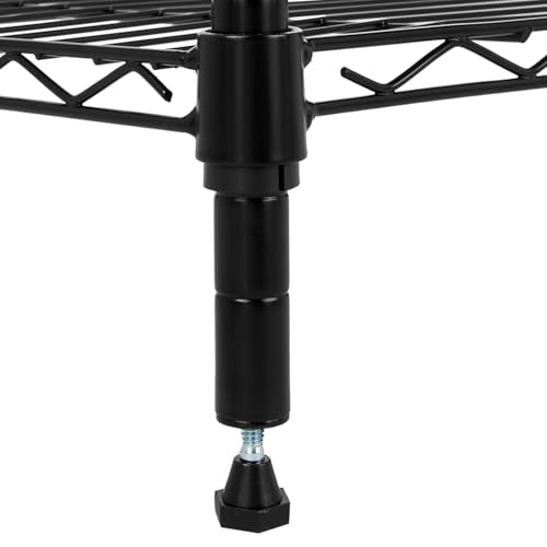 Amazon Basics 5-Shelf Adjustable Heavy Duty Steel Wire Storage Shelves for Garage, Kitchen, Easy Assembly, 36" x 14" x 72", Black | Heavy Duty, Adjustable, for Kitchen, Garage, Shelving Organizer - color: Black, size: 36" L x 14" W x 72" H, style: No Whee