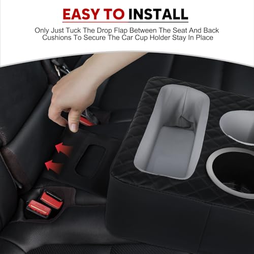 Car Cup Holder, Back Seat Car Organizer, Truck Bed Organizer, Couch Cup Holder Expander for Sofa Bed, Boat Tray, Organizer Holds Drinks, Snacks, Cell, Phone for Boat Sofa Truck - style: Classic Style