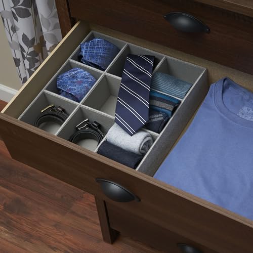Household Essentials Grey 728-1 Deep 9 Section Drawer Organizer Box for Storage 12 in x 3.13 - color: Silver
