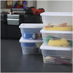 STERILITE 6-Quart Storage Bin Shoe Box - Clear (4)