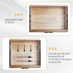 24 Pcs Metal Adjustable File Cabinet Rails Set Include 16 Hanging File Rail Clips 8 Cabinet Dividers Bars Suitable for Cabinets with Drawer Thickness Less Than 1/8 Inch(Silver,10-18.5 Inch) - color: Silver, size: 10-18.5 Inch